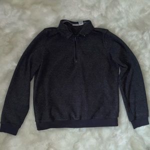 Dark Grey quarter zip.